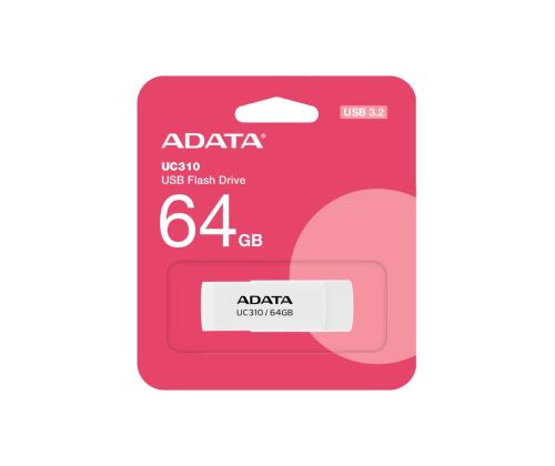 MEMORY DRIVE FLASH USB3.2 64GB/WHITE UC310-64G-RWH ADATA