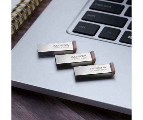 MEMORY DRIVE FLASH USB3.2 64GB/BROWN UR350-64G-RSR/BG ADATA