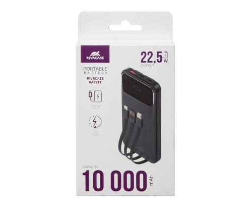 POWER BANK USB 10000MAH/VA2211 BLACK RIVACASE