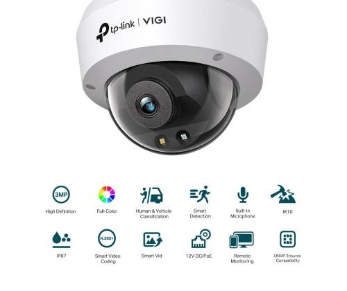 NET CAMERA 3MP IR DOME/VIGI C230(4MM) TP-LINK