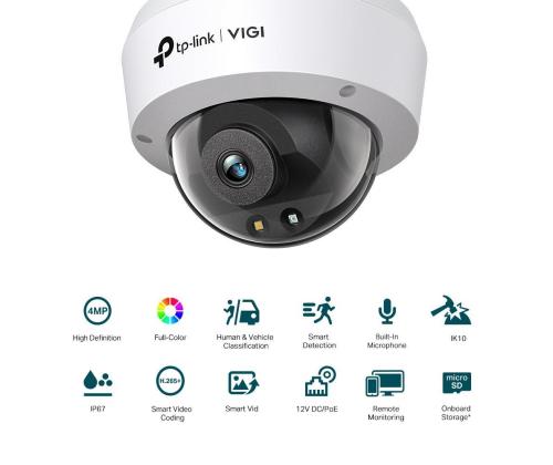 NET CAMERA 4MP IR DOME/VIGI C240(4MM) TP-LINK