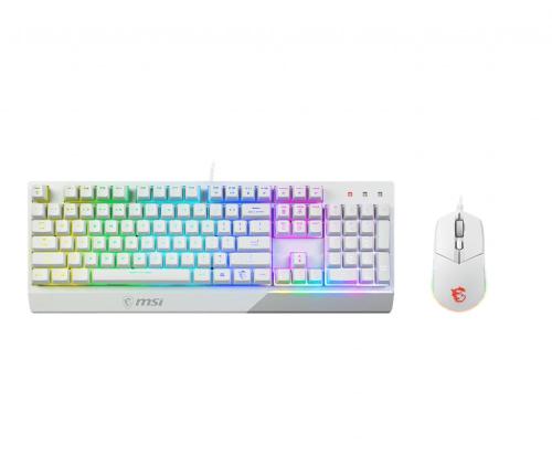 KEYBOARD +MOUSE/VIGOR GK30 COMBO WHITE US MSI