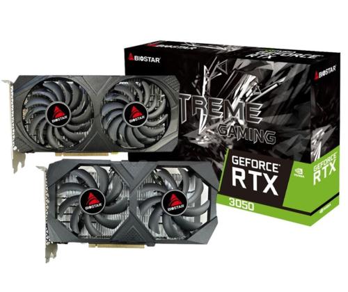 Graphics Card BIOSTAR NVIDIA GeForce RTX 3050 6 GB GDDR6 PCIE 4.0 16x GPU 1042 MHz Dual Slot...