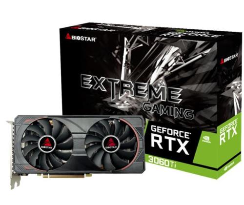 Graphics Card BIOSTAR NVIDIA GeForce RTX 3060 Ti 8 GB GDDR6 256 bit PCIE 4.0 16x GPU 1410 MHz...