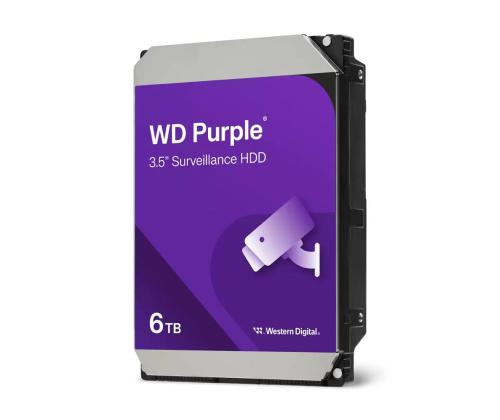 HDD WESTERN DIGITAL Purple 6TB SATA 256 MB 5400 rpm 3,5" WD64PURZ
