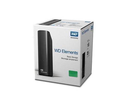 External HDD WESTERN DIGITAL Elements Desktop 8TB USB 3.0 Drives 1 Black WDBWLG0080HBK-EESN