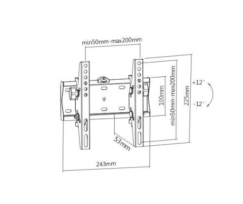 TV SET ACC WALL MOUNT 23-42"/WM-42T-02 GEMBIRD