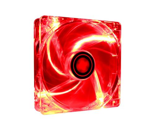 CASE FAN 120MM TRANSP 3PIN+4P/RED 12V XF046 XILENCE