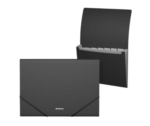 lõõtsmapp A4 6-osaline nurgakummiga must Erich Krause