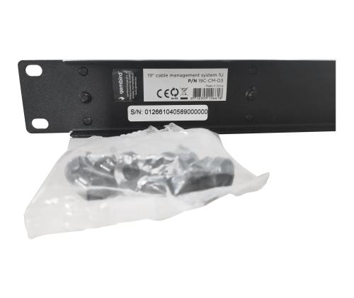 GEMBIRD 19 cable management system 1U