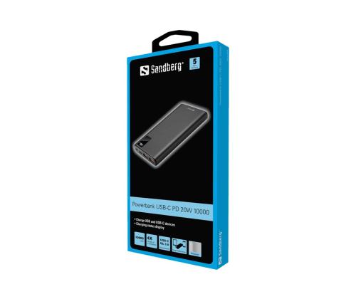 SANDBERG Powerbank USB-C PD 20W 10000