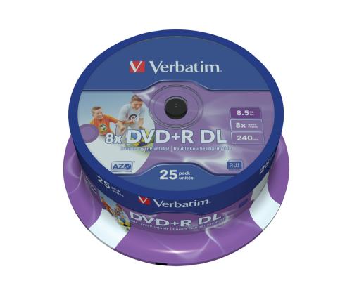 VERBATIM 25xDVD+R DL 8,5 GB 8x SP