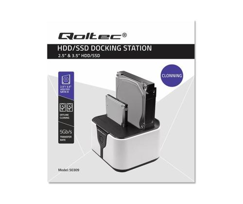 QOLTEC 50309 HDD SSD 2.5 3.5 docking