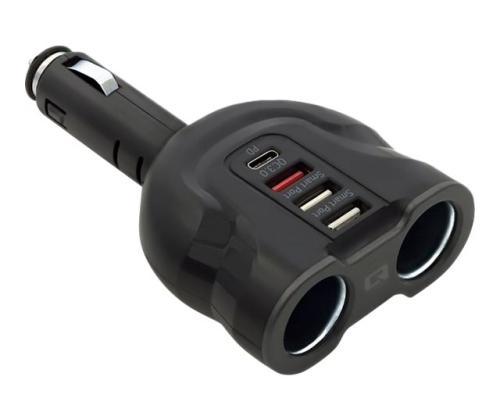 QOLTEC Car Charger 12-24V 52W 5V 2.4A