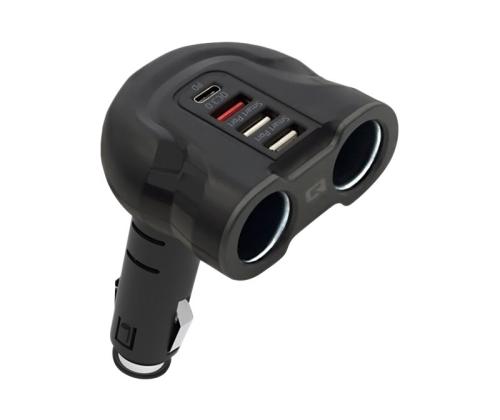 QOLTEC Car Charger 12-24V 52W 5V 2.4A