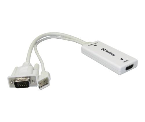 SANDBERG VGA + Audio to HDMI Converter