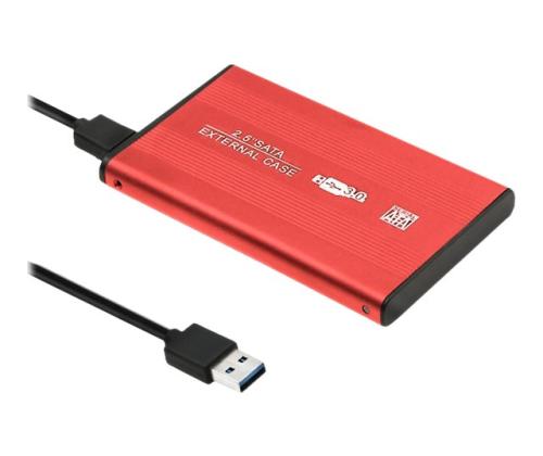 QOLTEC Ext. HDD Case HDD/SSD Red