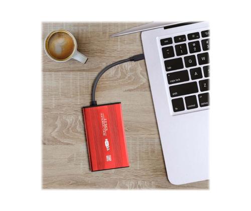 QOLTEC Ext. HDD Case HDD/SSD Red
