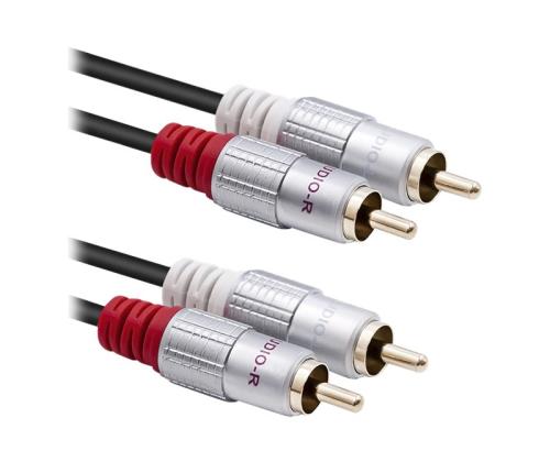 QOLTEC 52338 Cable 2xRCA male 3m Black