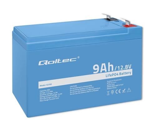 QOLTEC 53700 LiFePO4 battery / 9Ah