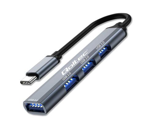 QOLTEC 53792 Hub Adapter USB C 3.1 4in1