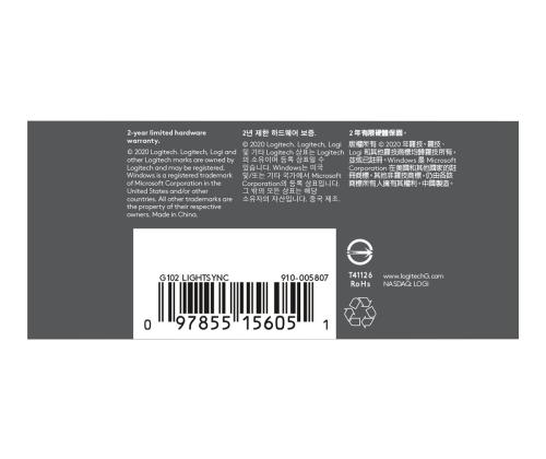 LOGI G102 Lightsync Blue EER
