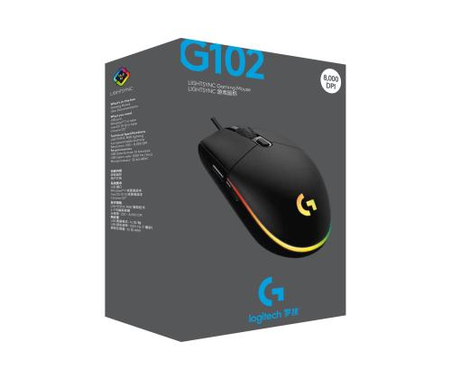 LOGI G102 LIGHTSYNC - BLACK - EER