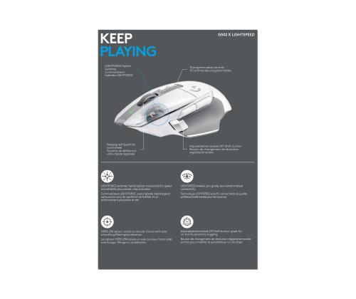 LOGI G502 X LIGHTSPEED - WHITE/CORE EER2