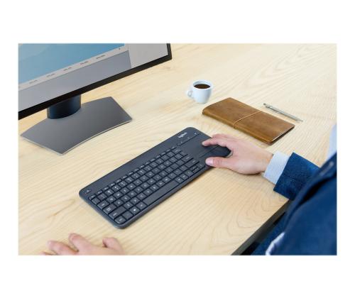 LOGI K400 Plus Touch Keyboard black(PAN)
