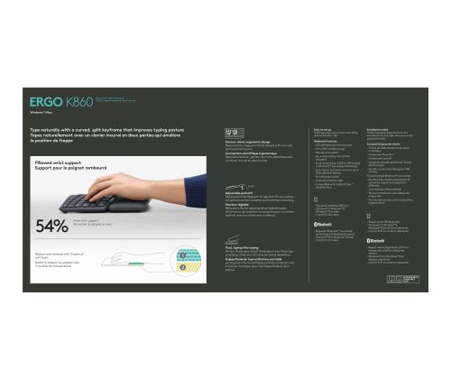 LOGI ERGO K860 - GRAPHITE (PAN)