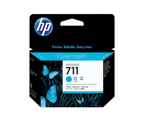 HP 3x 711 ink Cyan DJ T120 520