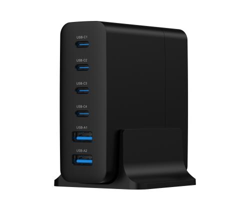 GEMBIRD 6-port 75W GaN USB fast charger