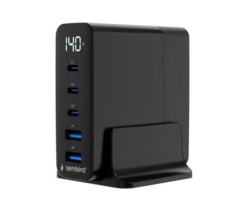 GEMBIRD 5-port 140 W GaN USB fast charg