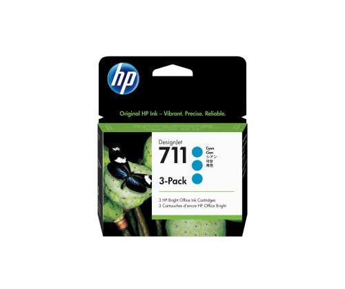 HP 3x 711 ink Cyan DJ T120 520