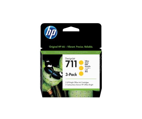 HP 3x 711 ink Yellow DJ T120 520