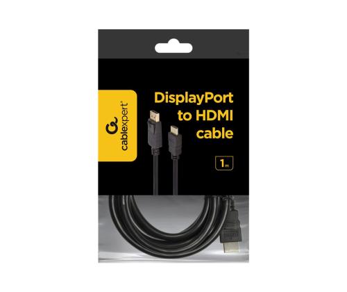 GEMBIRD cable DISPLAYPORT M -> HDMI M 1m