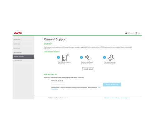 APC 1-UPS Standard 3Y Plan SmartConnect