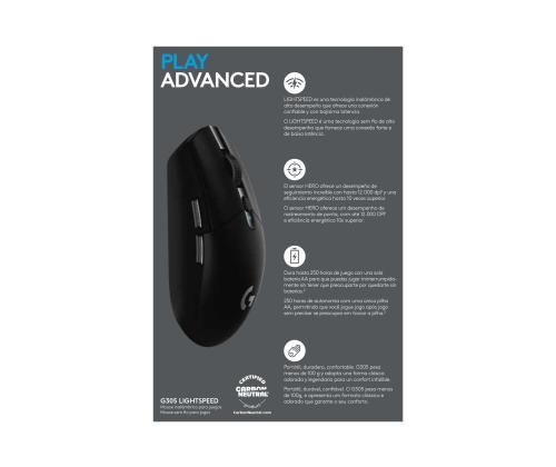 LOGI G305 Recoil Gaming Mouse BLACK EWR2