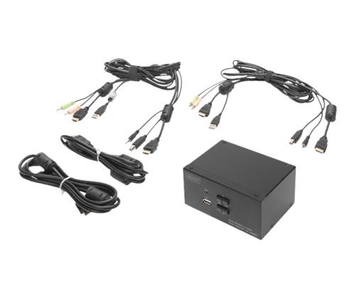 DIGITUS KVM Switch 2x2 HDMI 2-Port