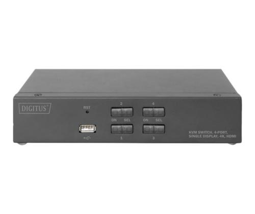 DIGITUS KVM Switch 2x1 HDMI 4-Port