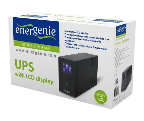 GEMBIRD UPS with LCD ekraaniga 650VA