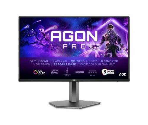 AOC 31.5inch 3840x2160 QD OLED 165Hz HDR