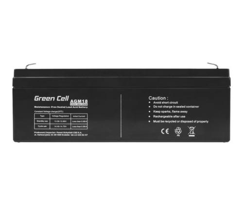 GREEN CELL Battery AGM 12V 2.3 Ah