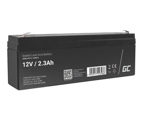 GREEN CELL Battery AGM 12V 2.3 Ah