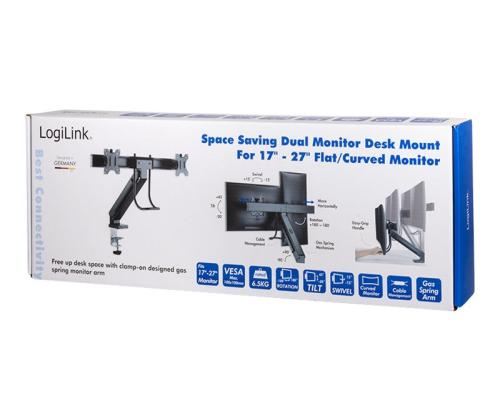 LOGILINK Dual monitor mount 17–27inch
