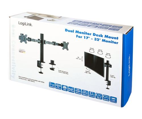 LOGILINK Dual monitor mount 17–32inch