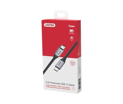 UNITEK C14082ABK Cable 1M PD 100W USB C
