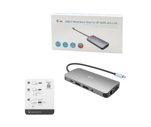 I-TEC USB-C Metal Nano Dock 3xDisplay+PD