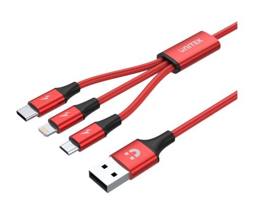 UNITEK C4049RD Unitek Cable 3-in-1, USB-