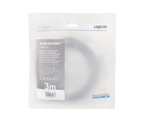 LOGILINK CDA0106 DisplayPort cable 3m